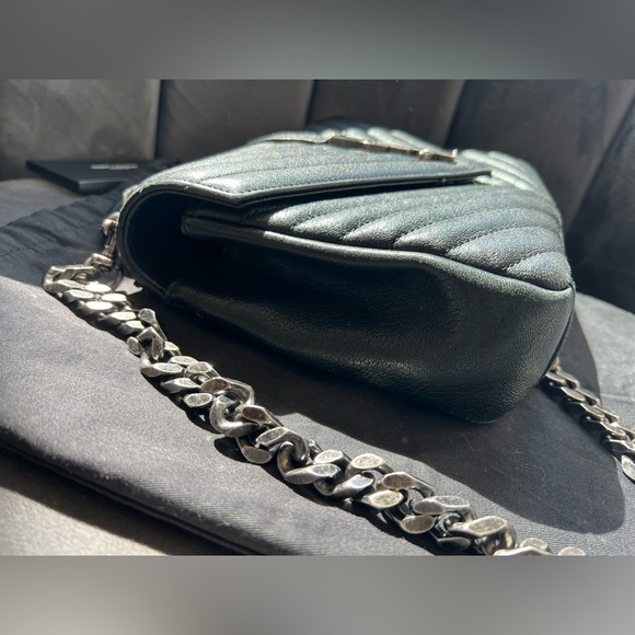 Sold-YSL Medium Quilted College Bag Black - Picture 9 of 17